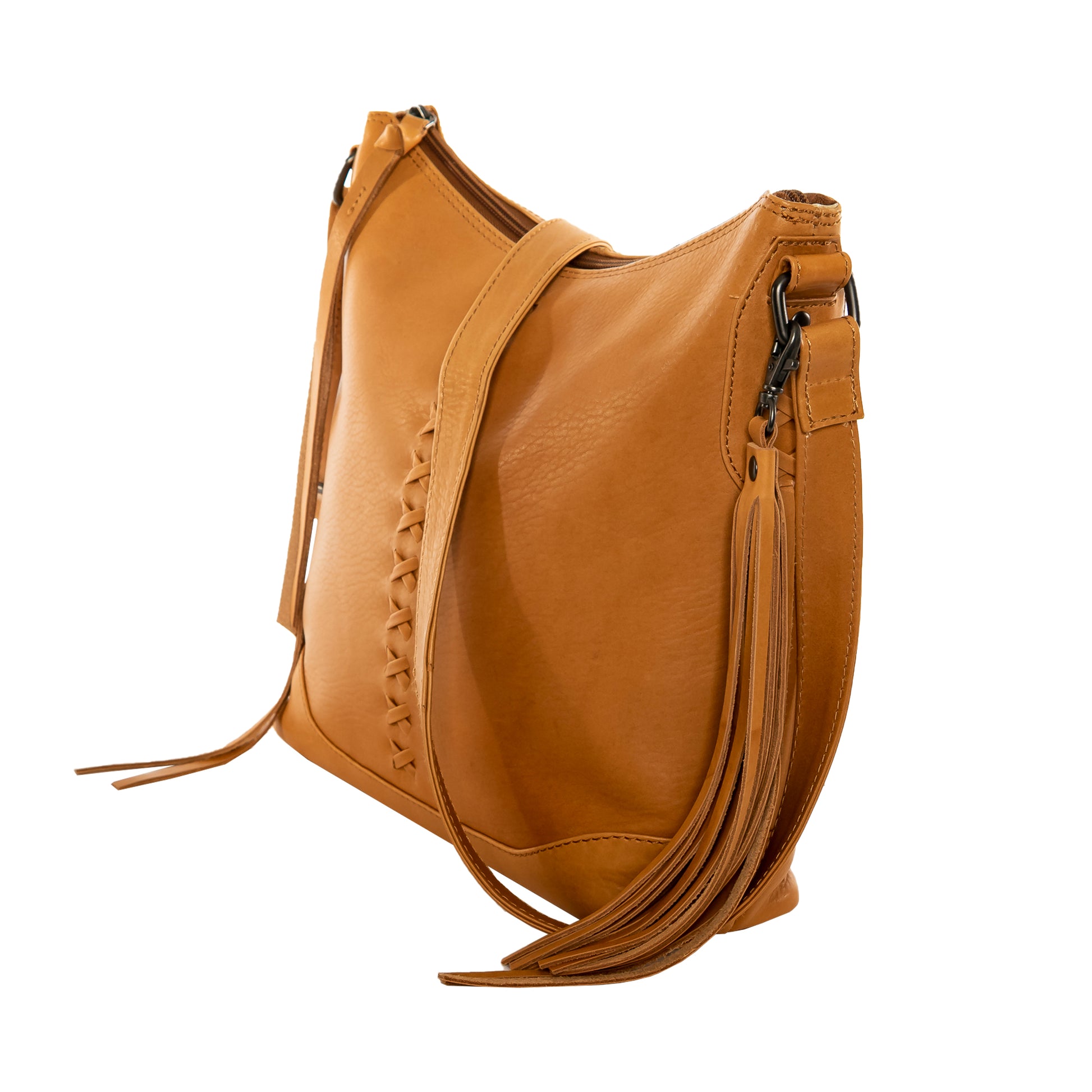 Concealed Carry Brynn Arched Leather Crossbody